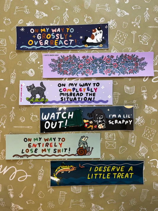 Stay Home Club Bumper Stickers