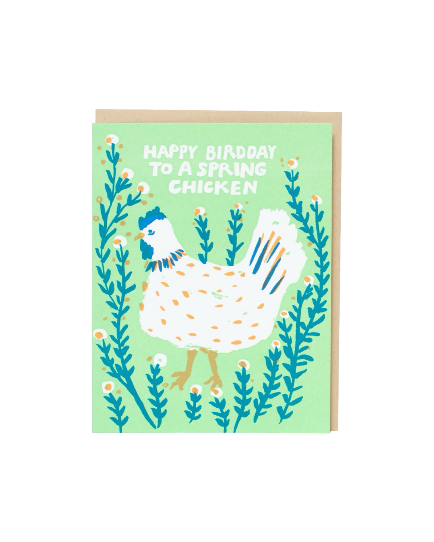 Spring Chicken Birthday Card