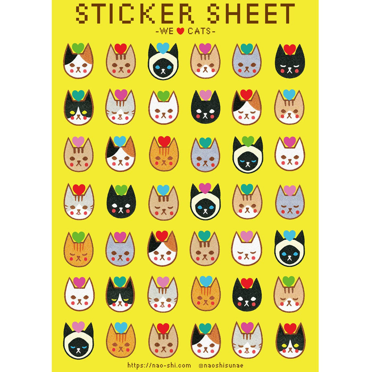 We Love Cats Sticker Sheet