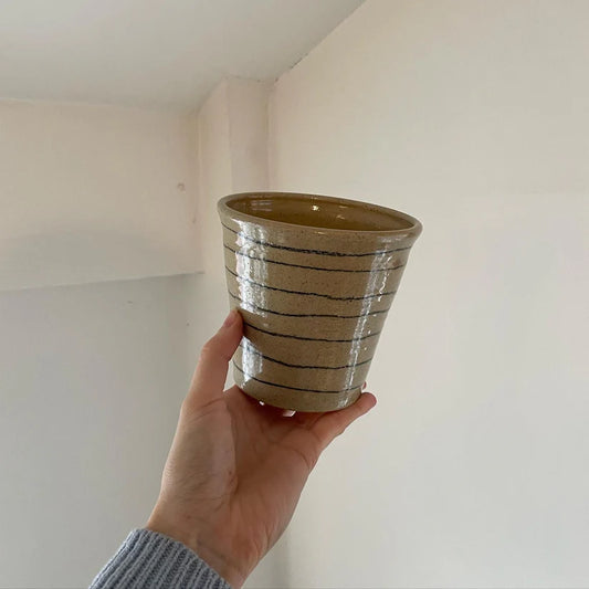 Pencil Stripe Pot