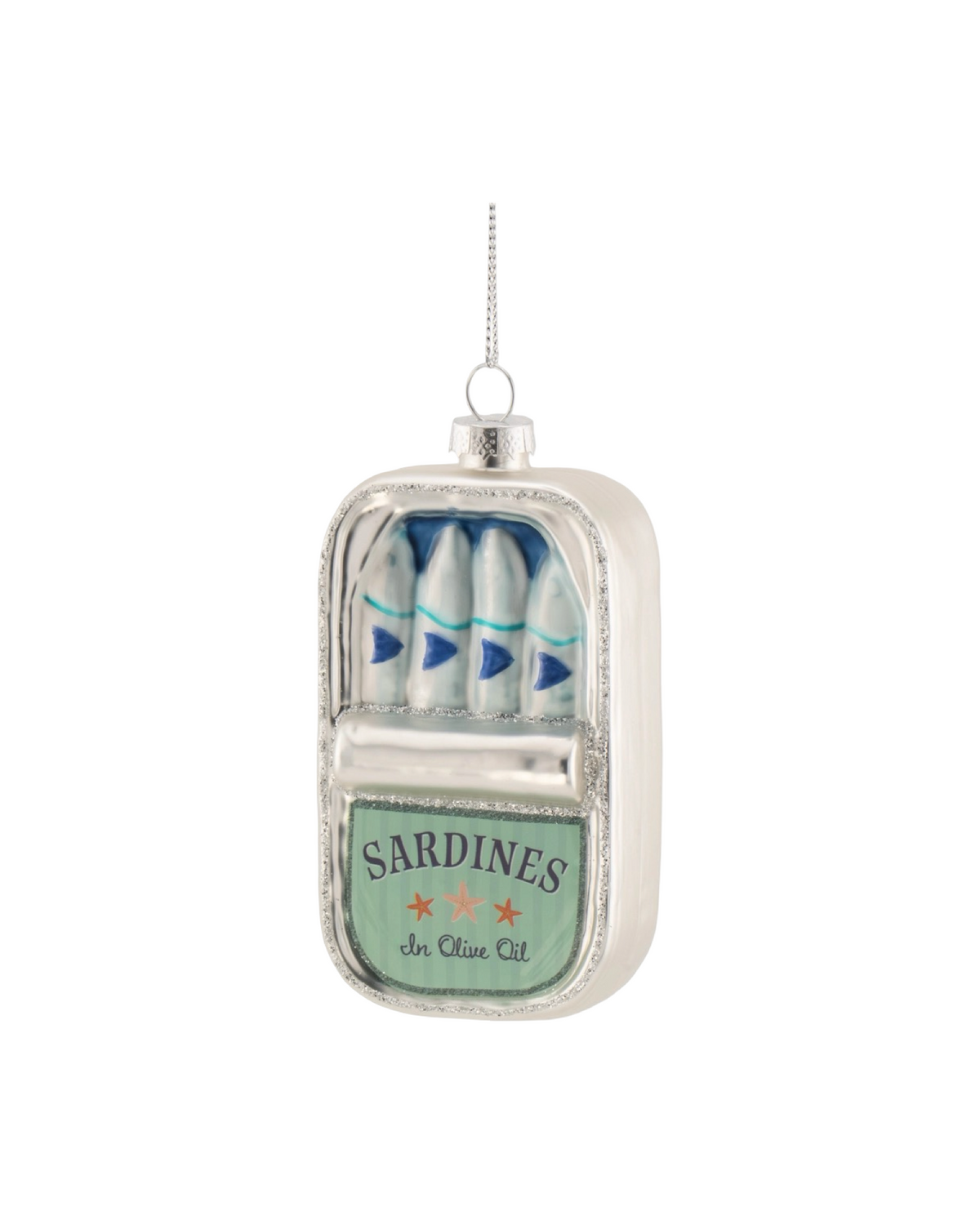 Blue Sardine Tin Shaped Bauble