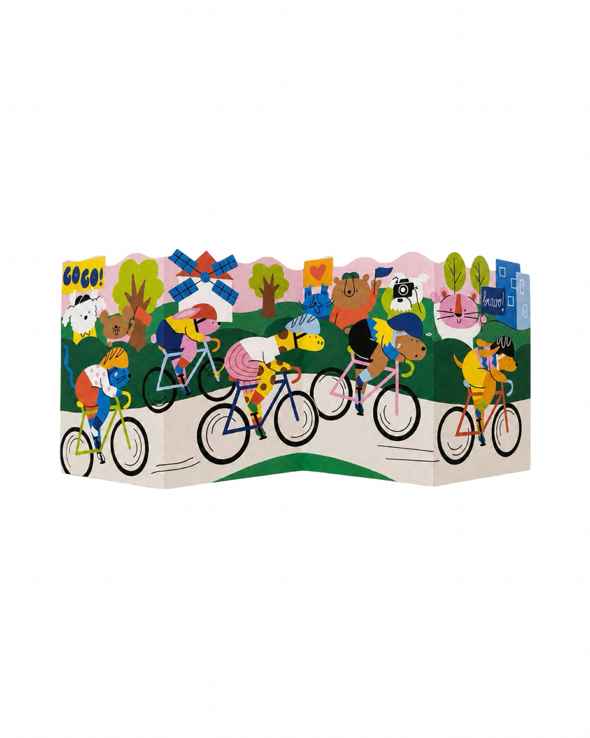 Le Tour Cycling Concertina Card
