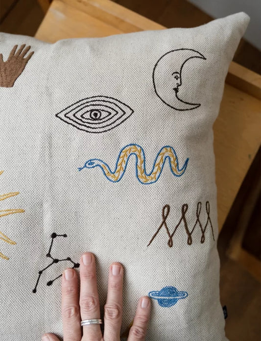 Symbol Embroidered Cushion