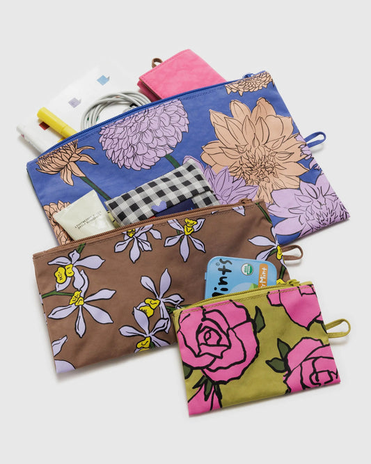 Garden Flowers Flat Pouch