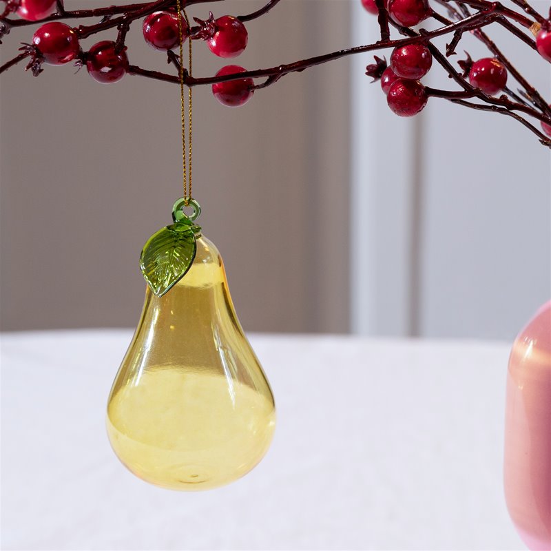 Glass Pear Ornament
