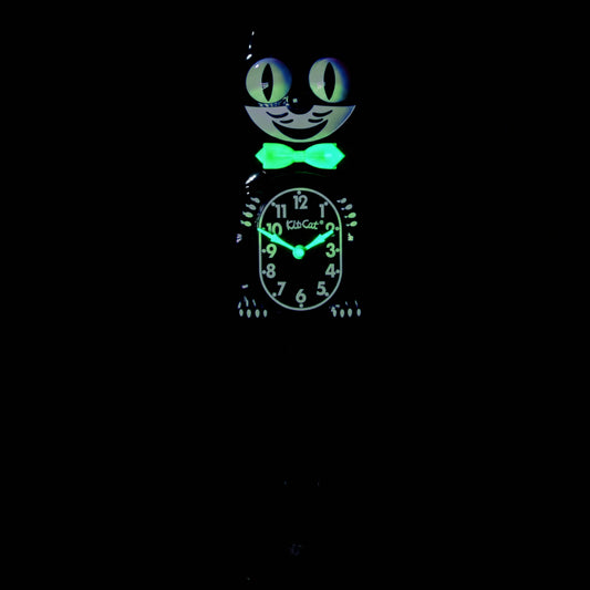 Classic Black Glow-In-The-Dark Kit-Cat Klock