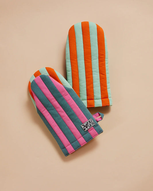 Ginger Stripe Oven Mitt