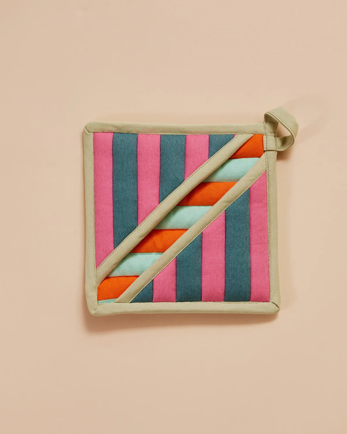 Ginger Stripe Pocket Pot Holder