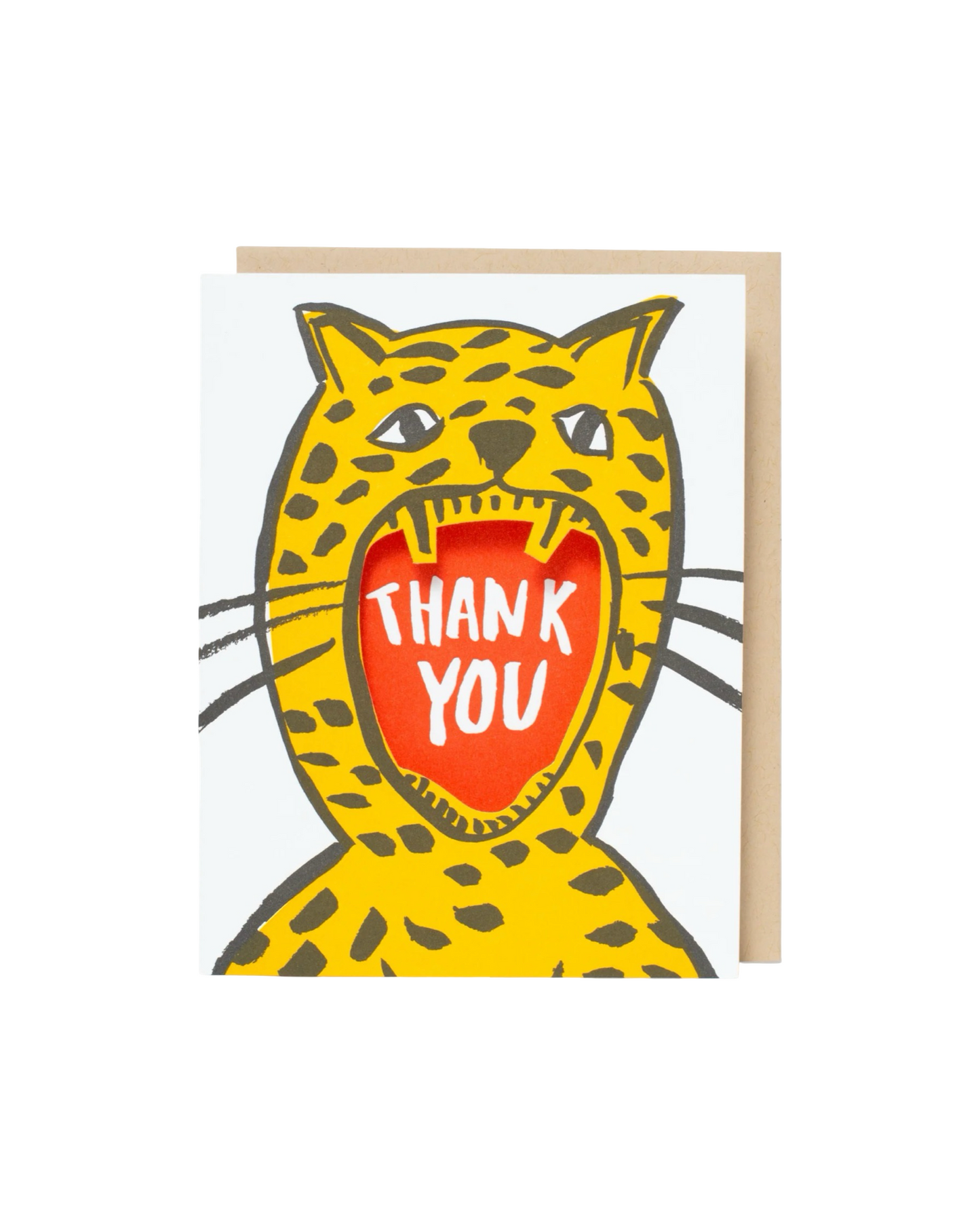 Thank You Cheetah Die-Cut Card