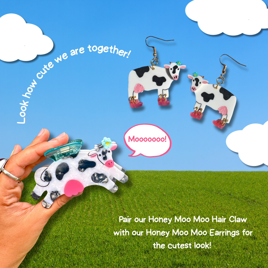 Honey Moo Moo Hair Claw