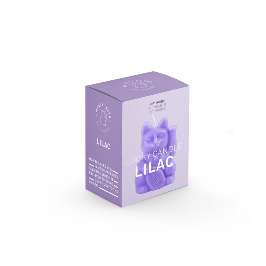 Lucky Cat Candle - Lilac