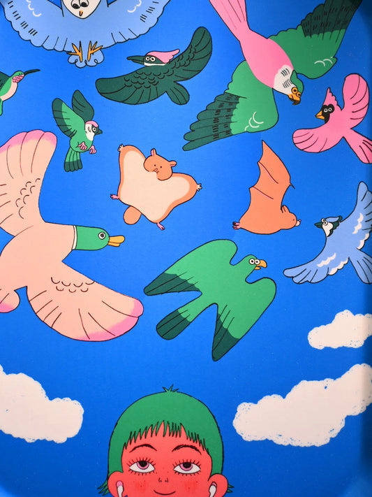 My Eyes Are Up Here Tray