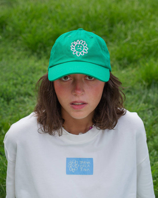 Silly Flower Cap: Grass Green