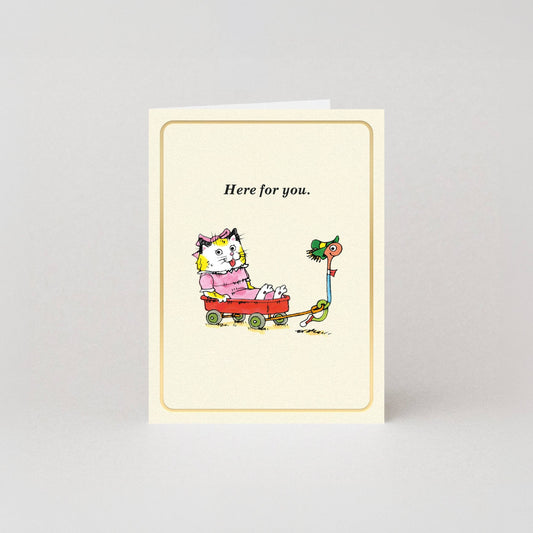 Here For You Richard Scarry Mini Card