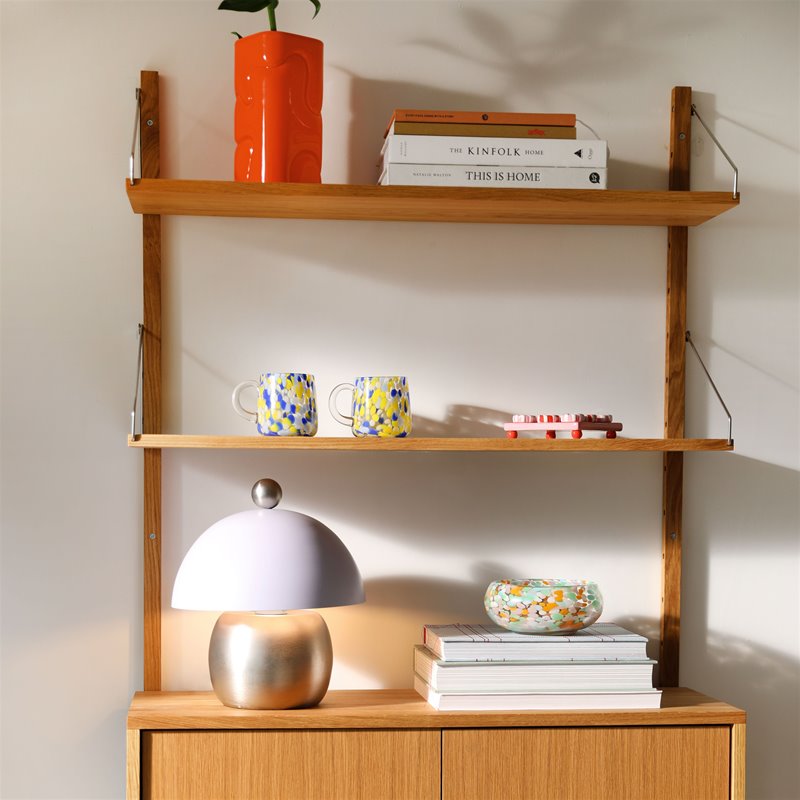 Blue Stipple Glass Mug