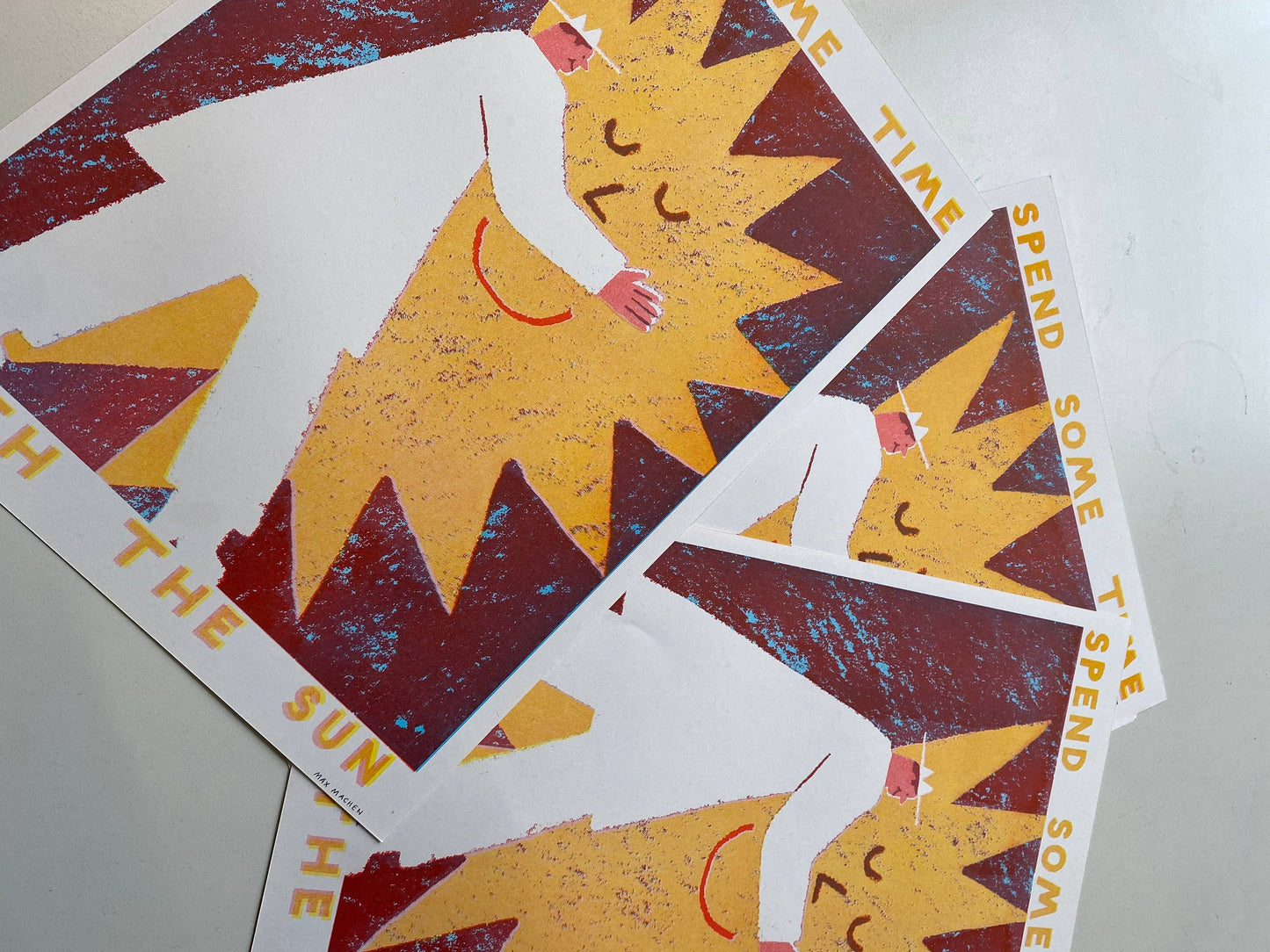 Spend Some Time With The Sun A3 Riso Print