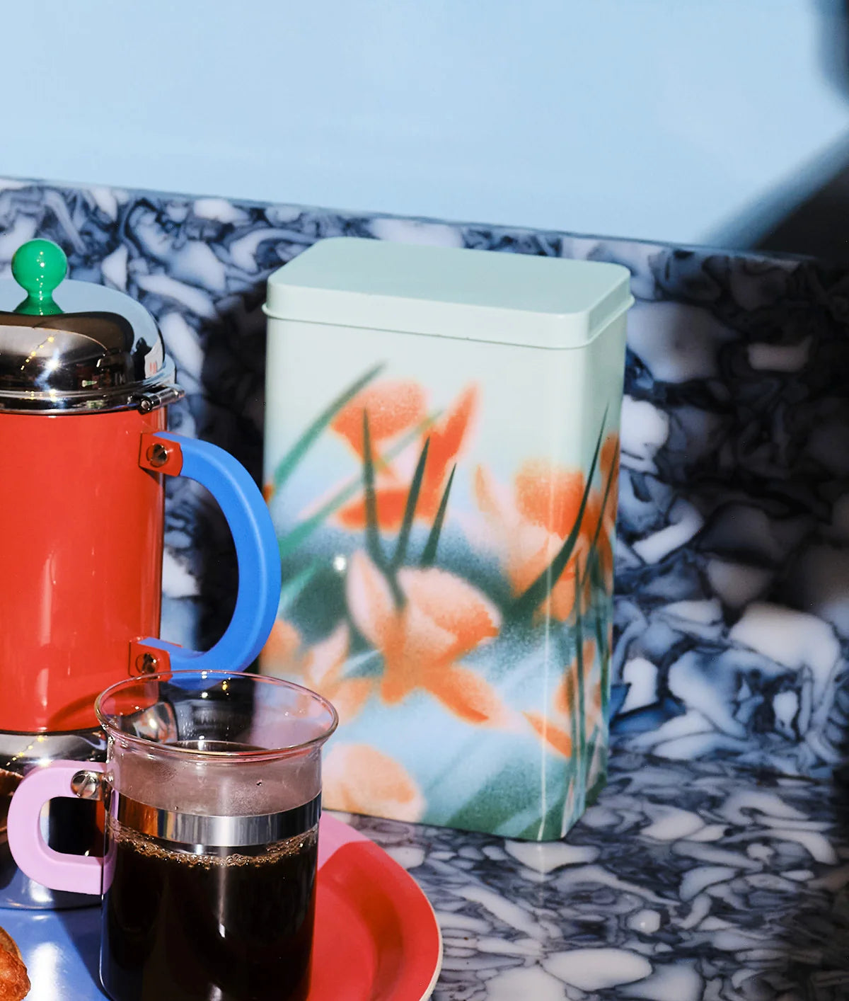 Flowers Coffee Tin