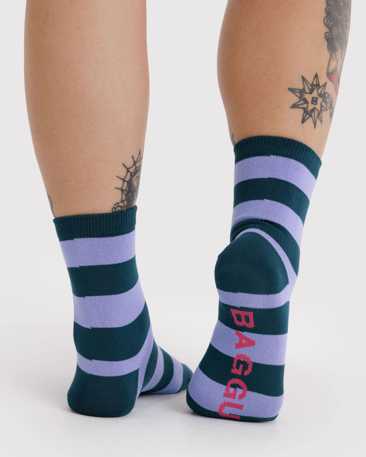Malachite Stripe Crew Socks