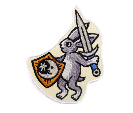 Medieval Warrior Rabbit Patch