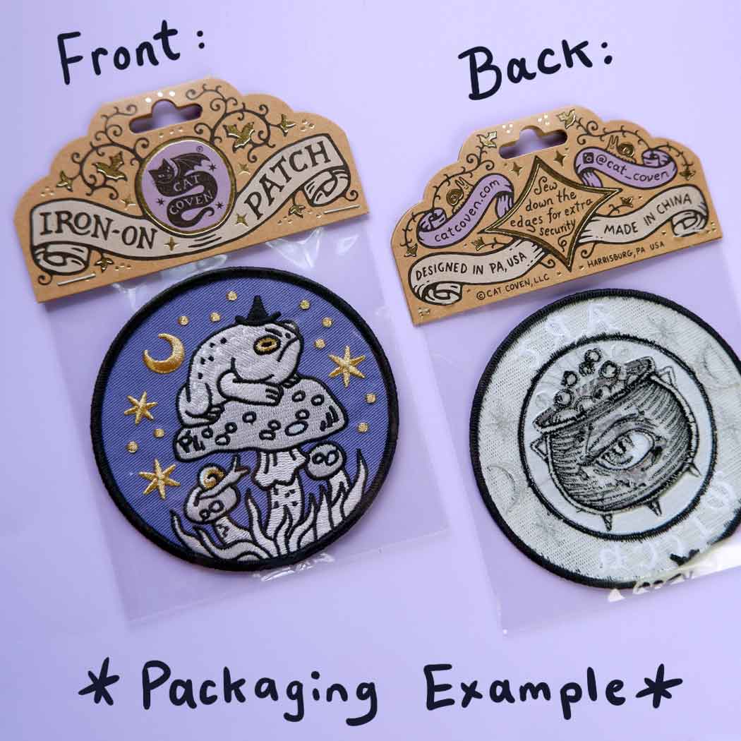 Grumpy Toad Witch - Embroidered Patch