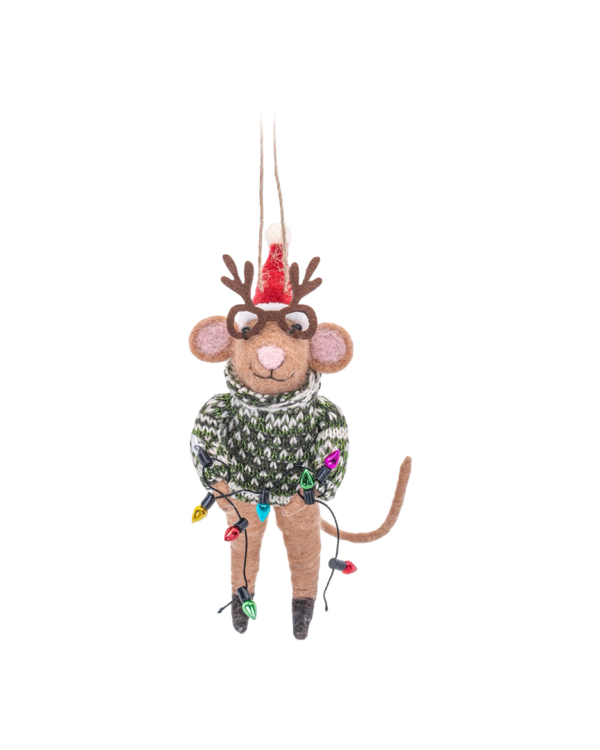 Christmas Party Mouse Felt Decoration