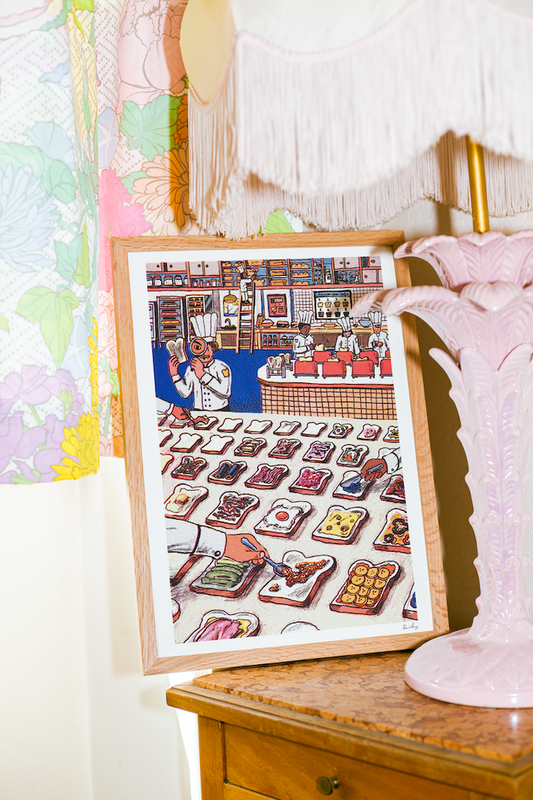 David Huang - If I Run A Toast Restaurant A3 Print