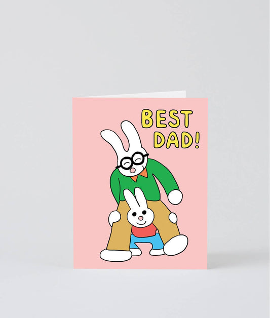 Best Dad Rabbits Father's Day Card
