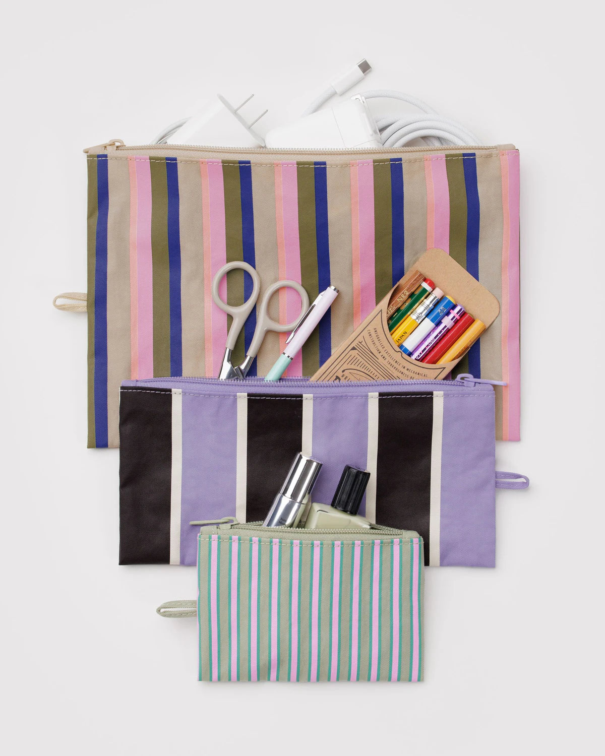 Candy Shop Stripes Flat Pouch