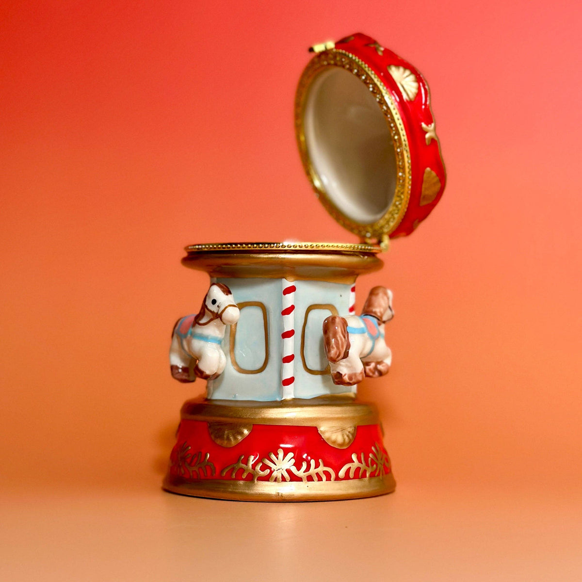 Carousel Hand Painted Trinket Box