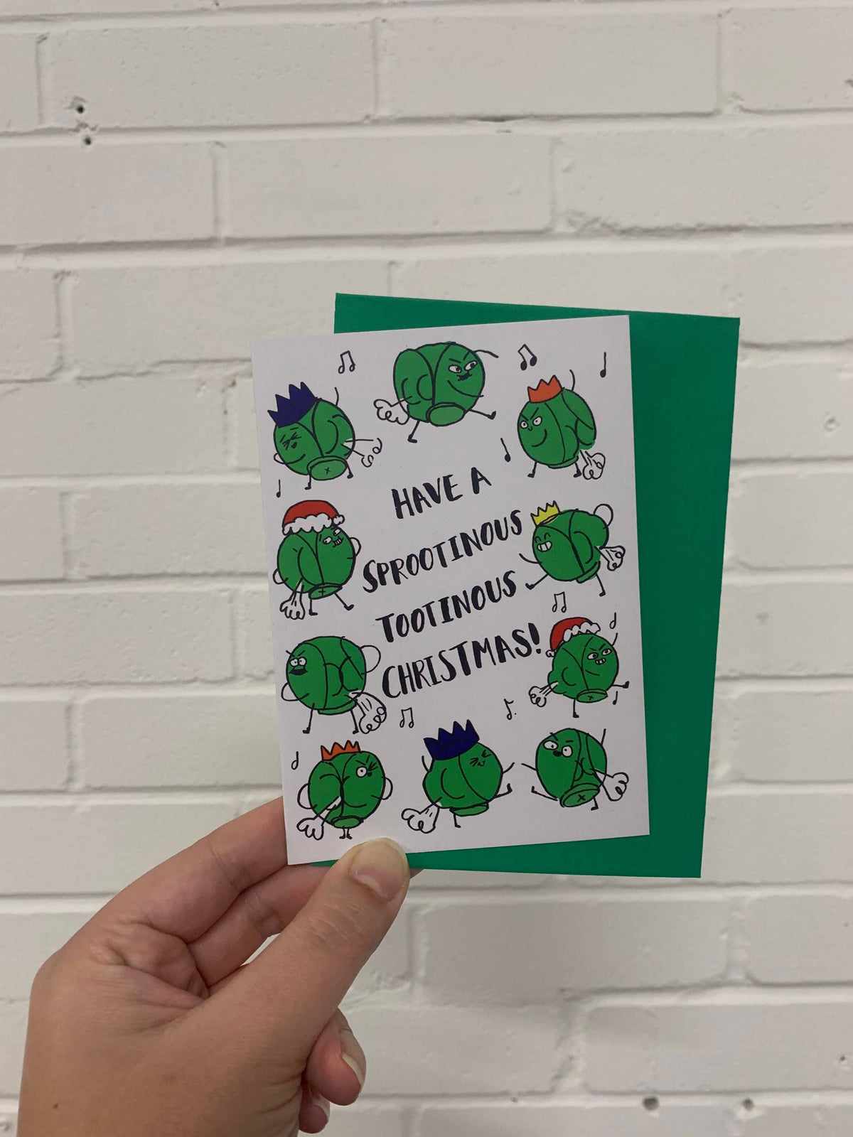 Farting Sprout Christmas Card
