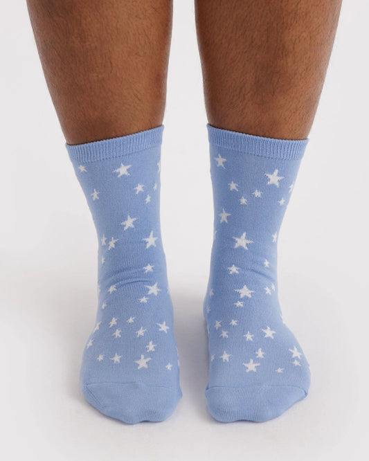 Blue Star Crew Socks