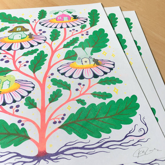The Plant House A3 Riso Print