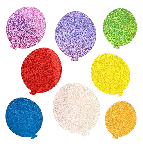 Glitter Balloons Sticker Sheet