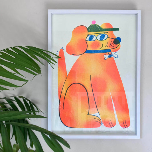 Doggo A3 Risograph Print