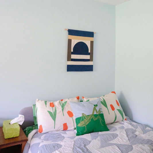 Praying Mantis at the Park Cushion Cover