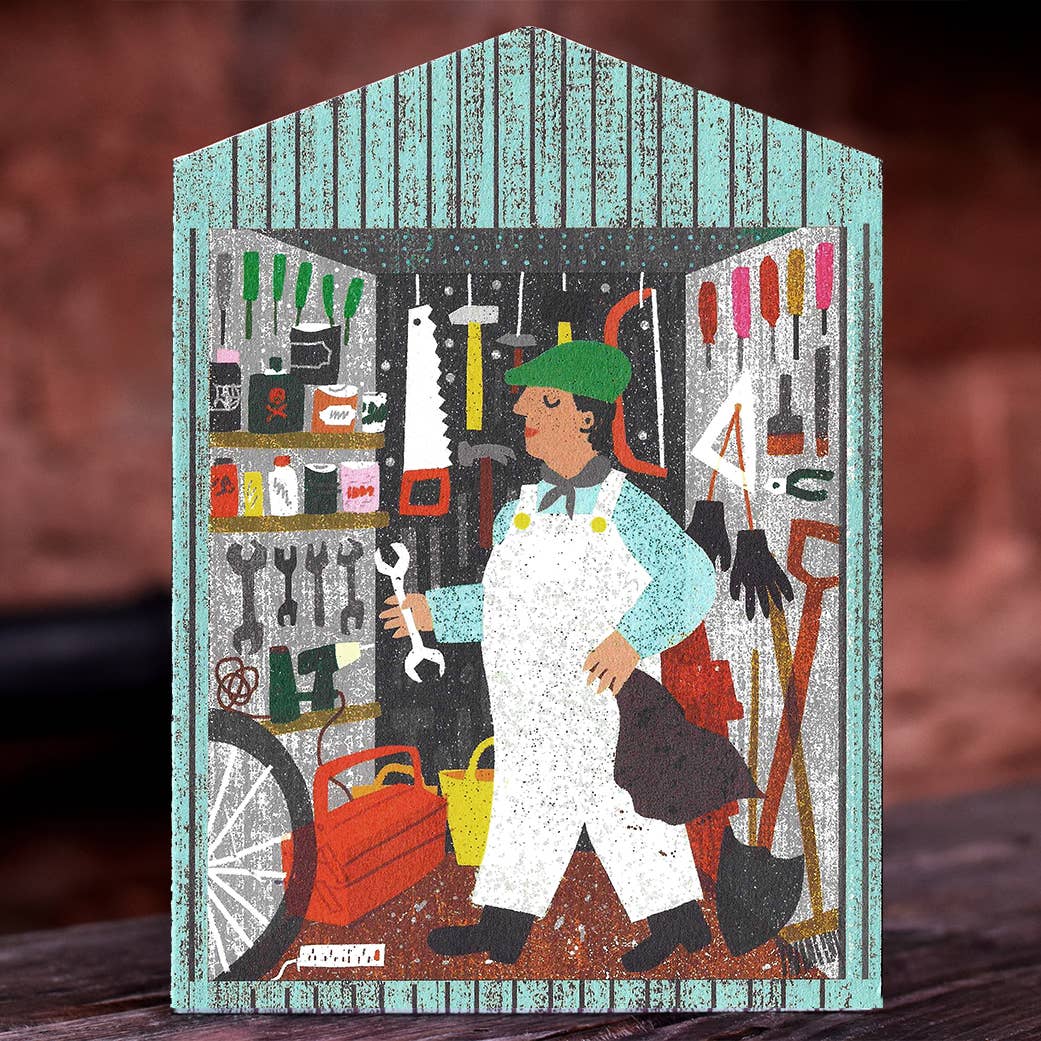 In The Shed Die Cut Card