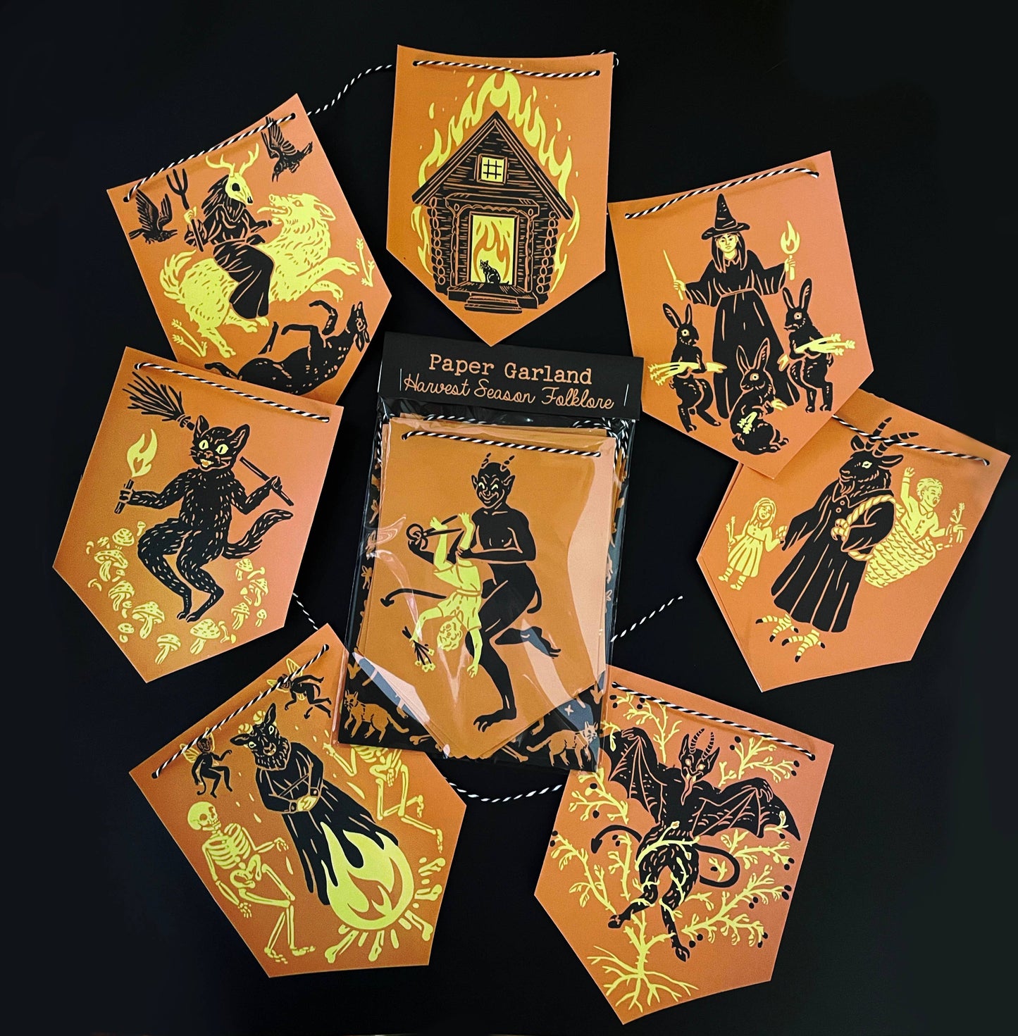 Harvest Season Folklore Paper Garland