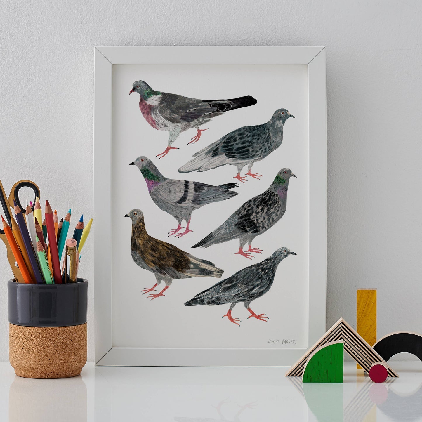 Pigeons A3 Print