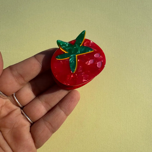 Tiny Tomato Hair Claw