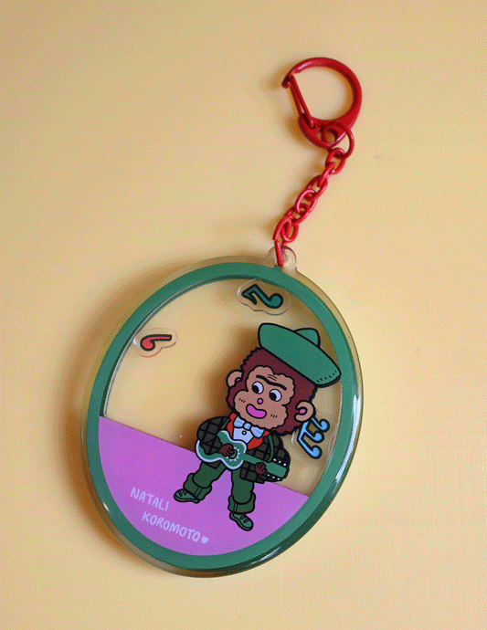 "Rock & Roll Monkey" Shaker Keychain