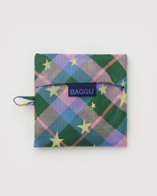 Standard Baggu : Green Star Plaid
