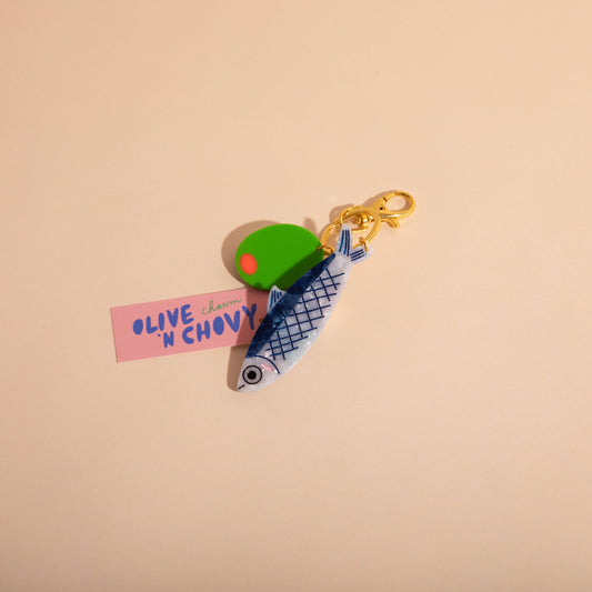 Olive 'n Chovy Keychain