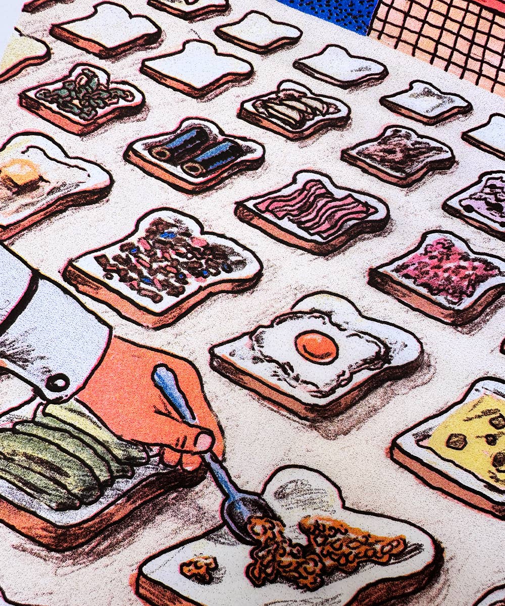 David Huang - If I Run A Toast Restaurant A3 Print