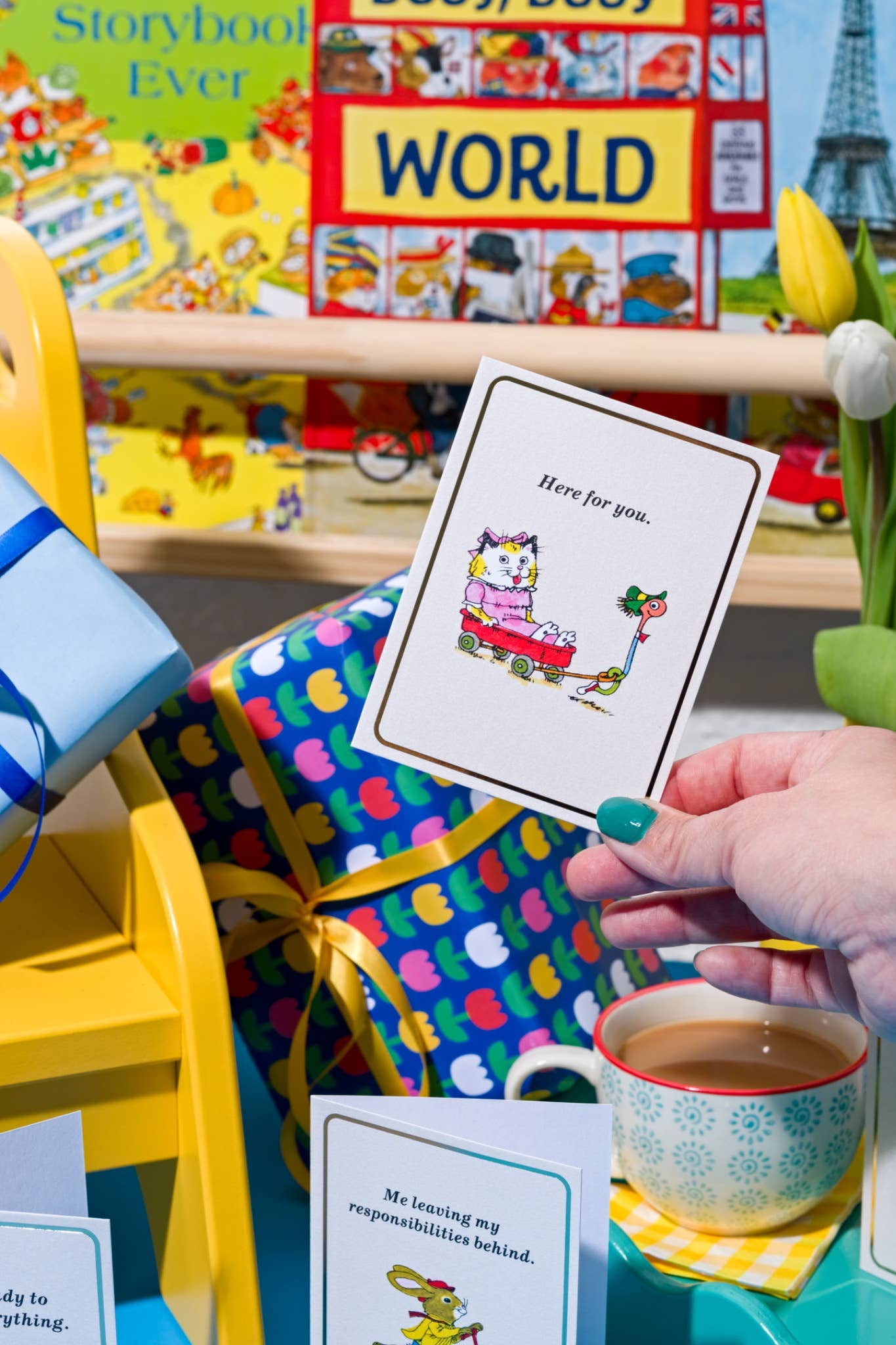 Here For You Richard Scarry Mini Card