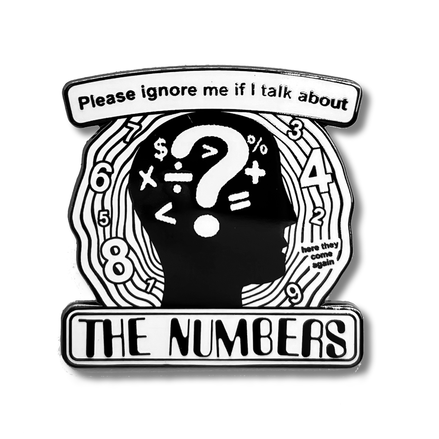 The Numbers Enamel Pin