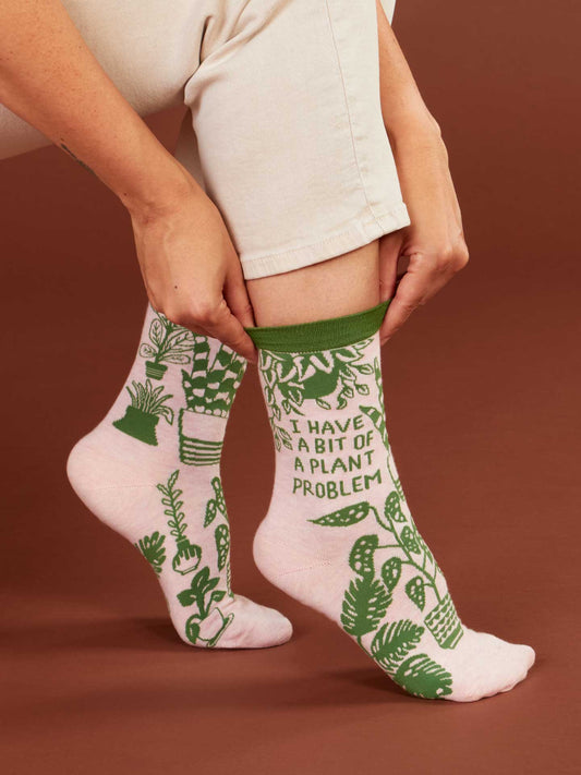 I Have A Bit Of A Plant Problem Women's Crew Socks