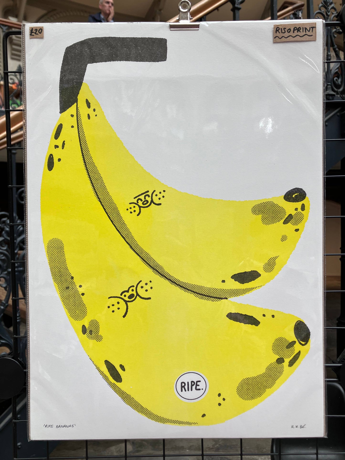 Ripe Bananas A3 Risograph Print