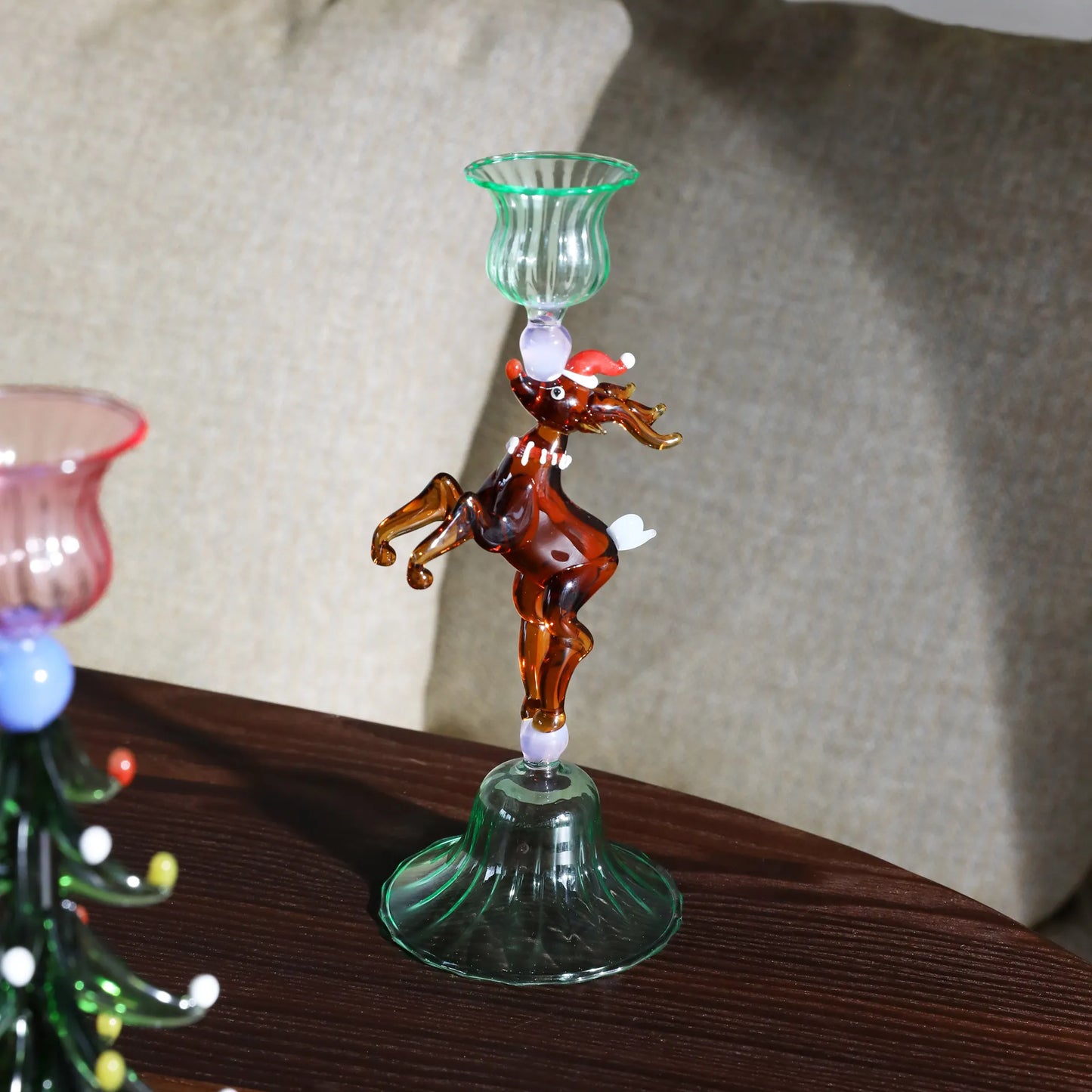 Merry Reindeer Candle Holder