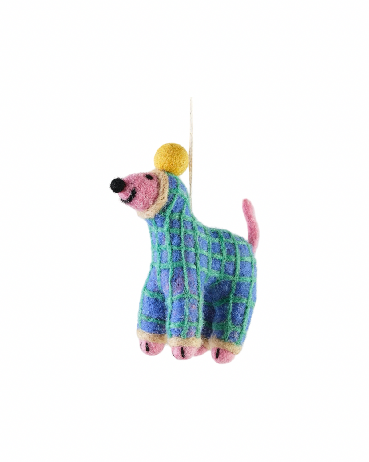 Jayla, Dog in a Blue Onesie Felt Decoration
