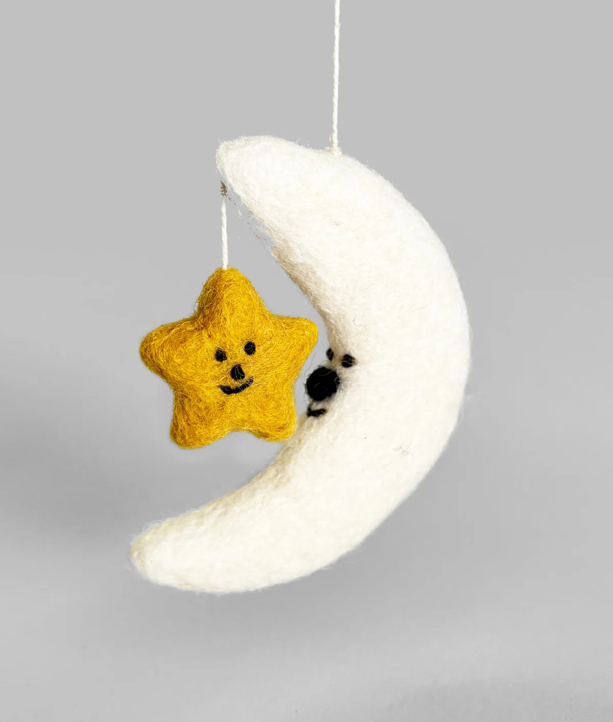 Moon & Star Felt Decoration